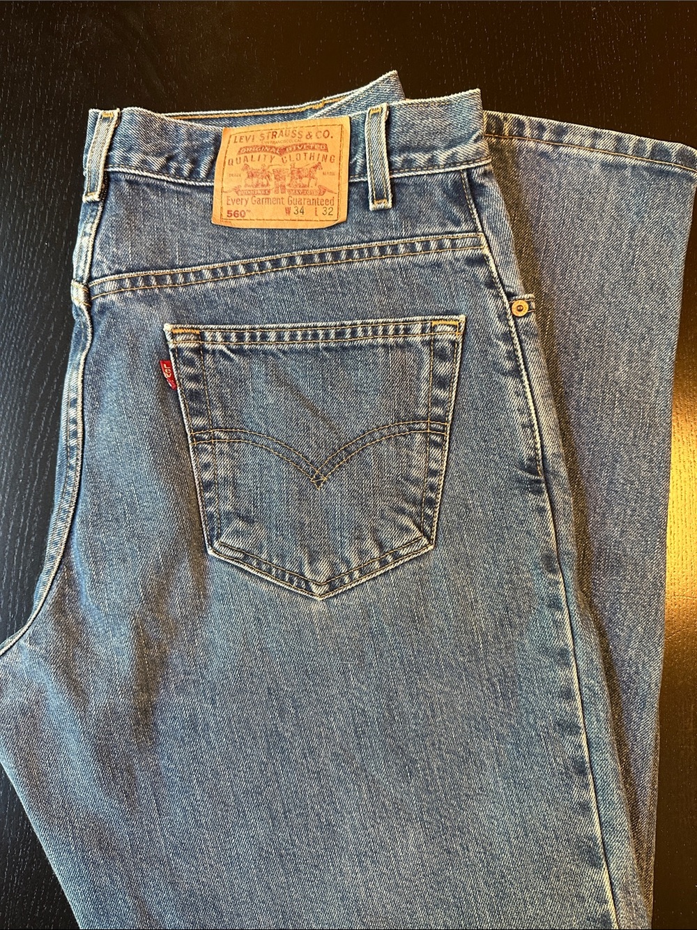 Levi's 560 Loose Fit Light Blue Denim Jeans 34x32